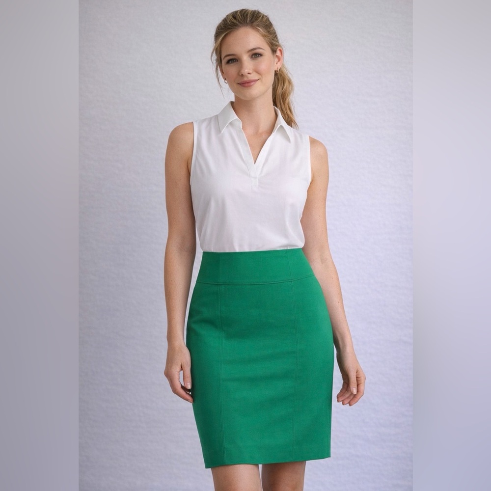 Worthington Green Pencil women’s Skirt Size 4 Stretch Career(A487)✨ - Picture 2 of 14